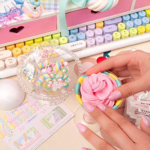 Clay Kit - Play & Display Unicorn Parfait Cafe
