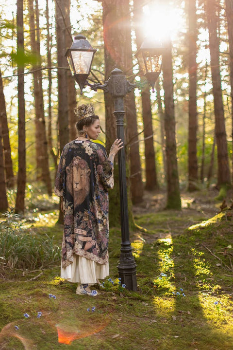 Bohemian Goddess Starduster Kimono - Lionheart with Botanicals
