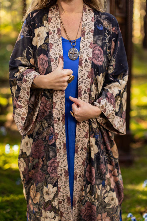 Lionheart Opera Duster - Narnia Inspired Print & Botanicals