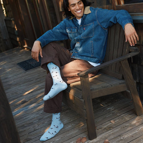 Socks that Protect Puffins - Blue