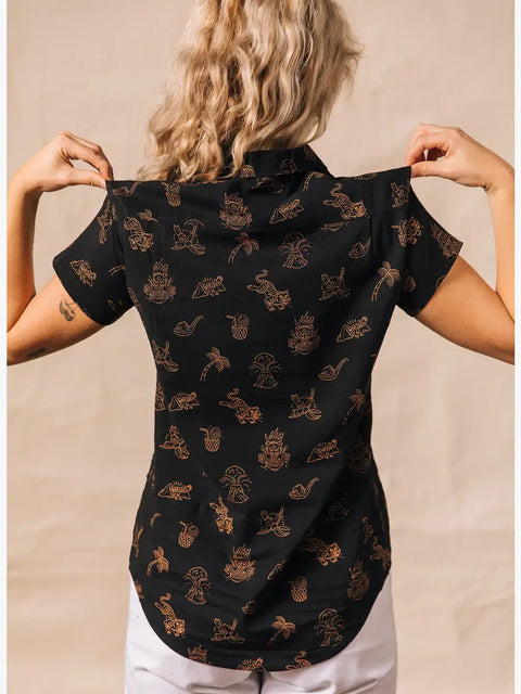 Casual Button Down Shirt - Spicy Noods (Women's)