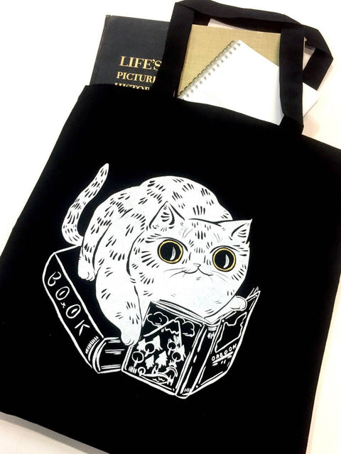 Tote Bag - Book Cat