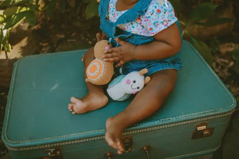 Yarn Rattle - Snail Rattle (Natural)