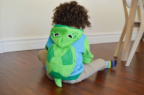 Backpack Hoodie - Sea Turtle