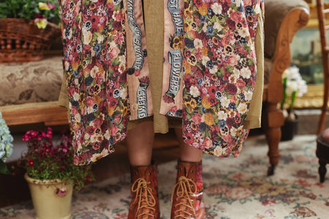 Opera Duster Kimono Robe - Art of Life w/Flower Palette