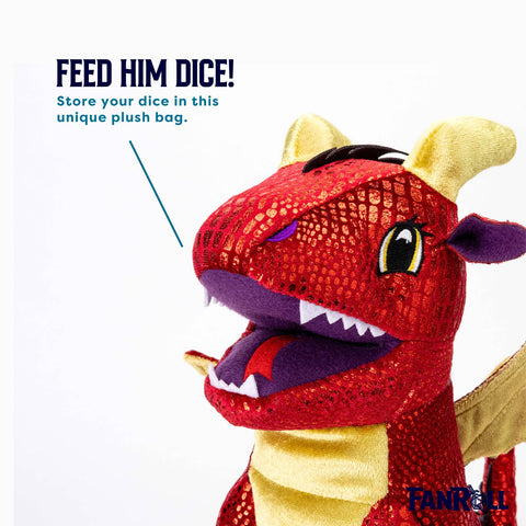 Dragon Plush Dice Bag - Red