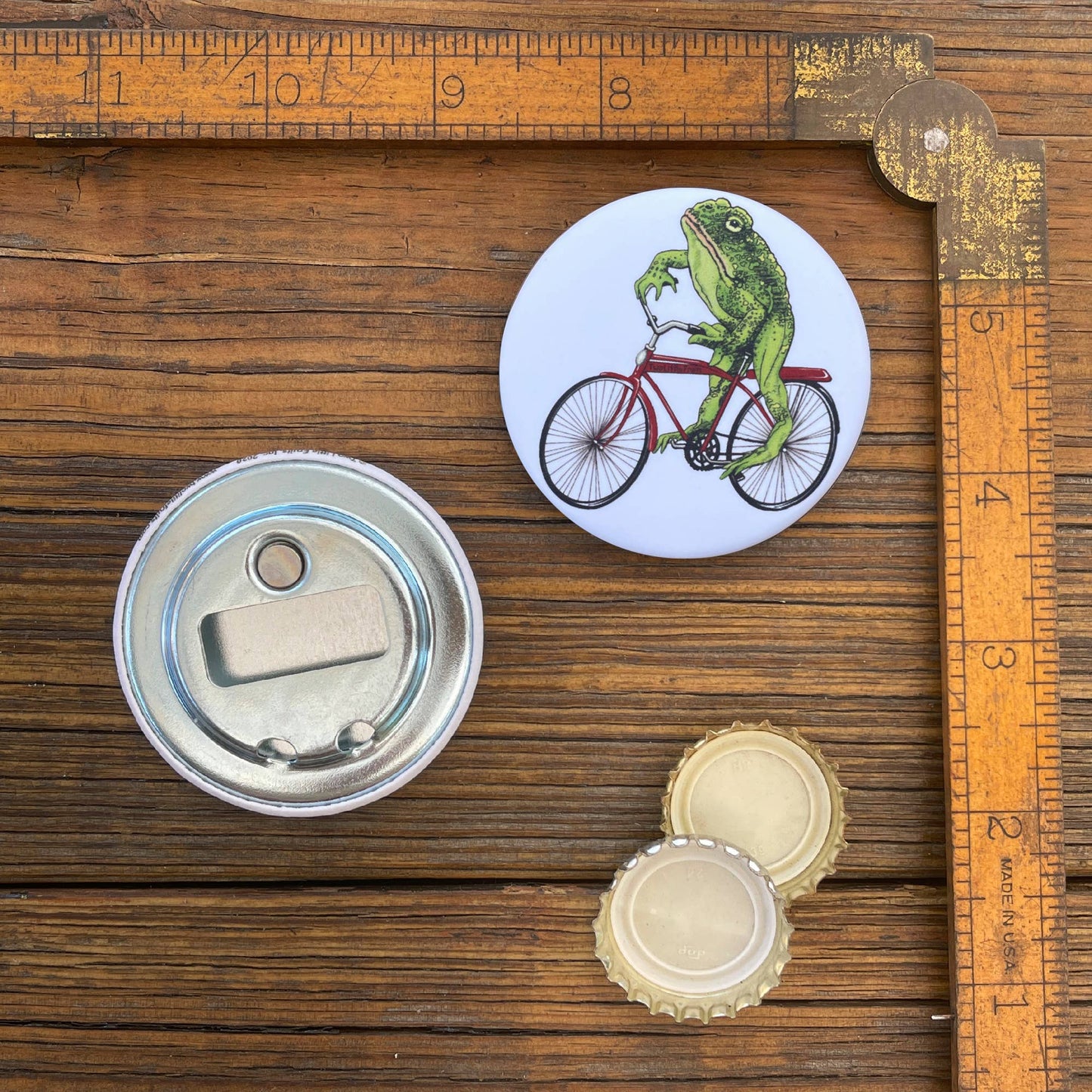 Bottle Opener - Frog on Bicycle