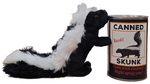 Stuffed Animal - Canned Skunk (Standard Lid)
