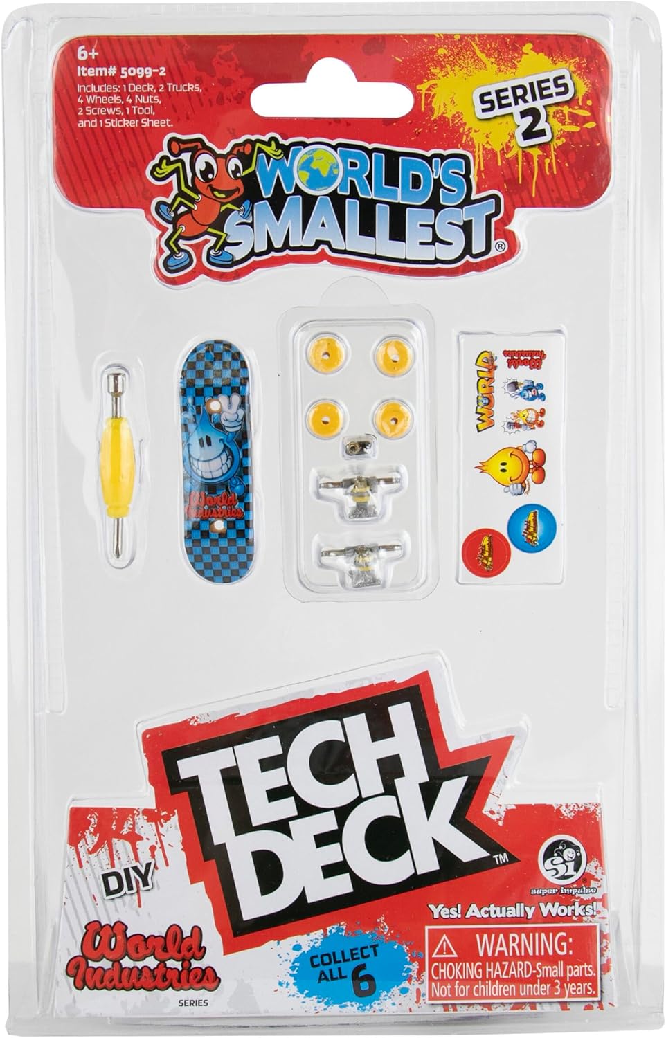 World's Smallest - Tech Deck Series 2 (Assorted Colors)
