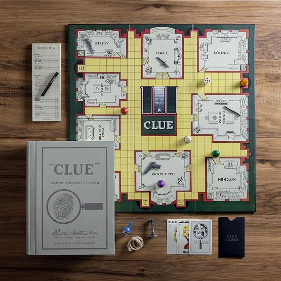 Game - Clue Vintage Bookshelf Edition