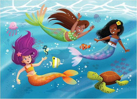 Wood Puzzle - Merry Mermaids (4 Pack)