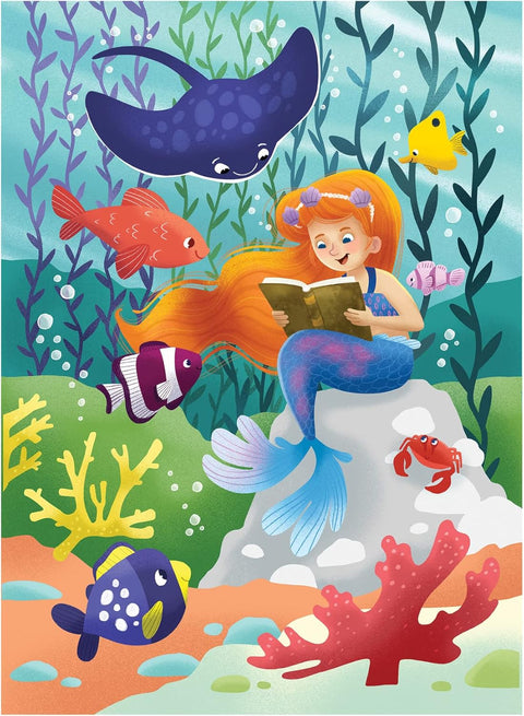 Wood Puzzle - Merry Mermaids (4 Pack)