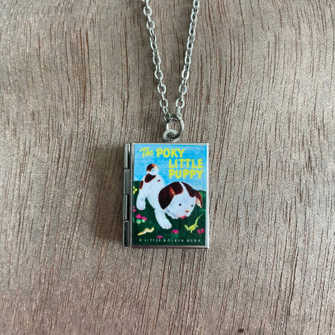 Necklace - Book Locket The Poky Little Puppy: Stainless Steel