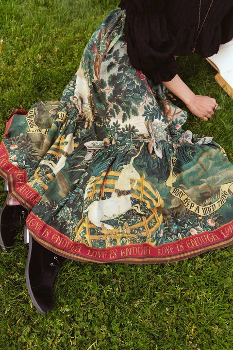 Atelier Skirt - Wildheart with Pockets Tassels & Unicorn