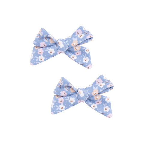Hair Clip - Country Calico Bow (2pk)