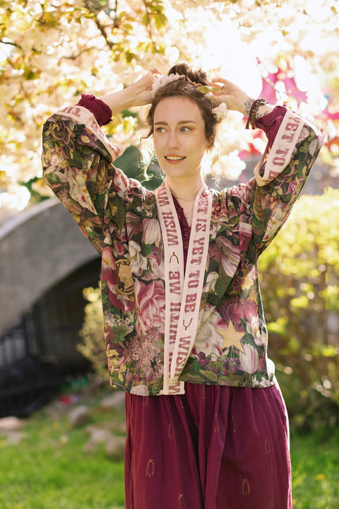 Pixie Duster Cropped Kimono - A Wish w/ Wishbone Dandelion