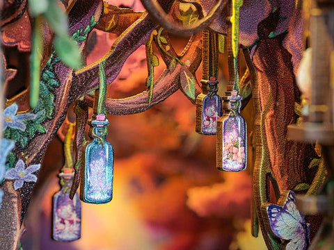 DIY Book Nook Kit - Grace of the Forest with Dust Cover