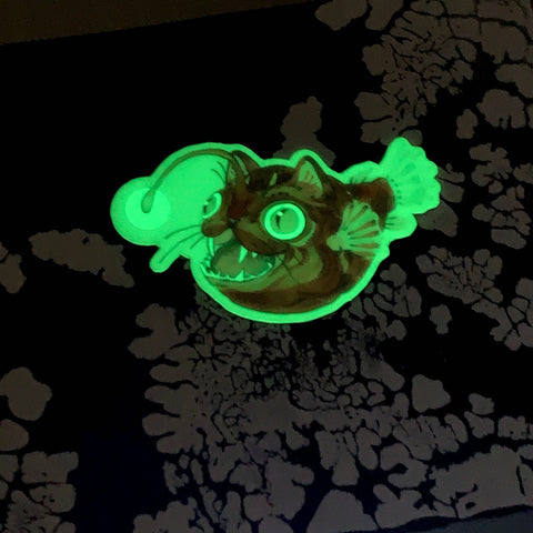 Sticker - Angler Cat Glow-in-the-Dark