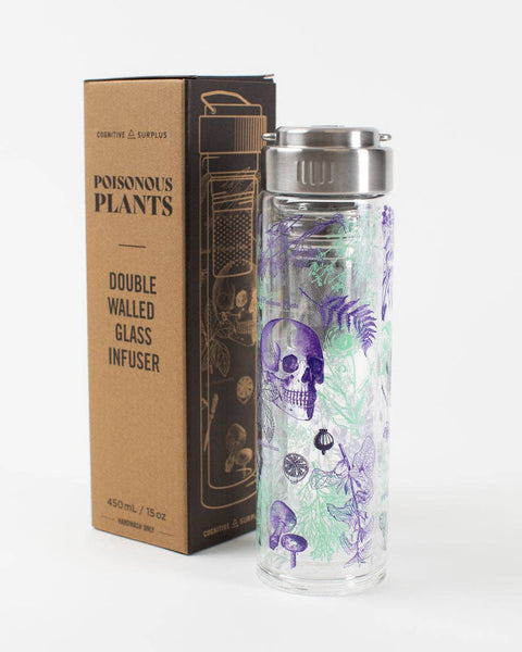 Glass Tea Infuser - Poisonous Plants 15oz