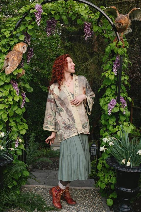 Fleece Cottage Cardigan Kimono Jacket - Lovelight
