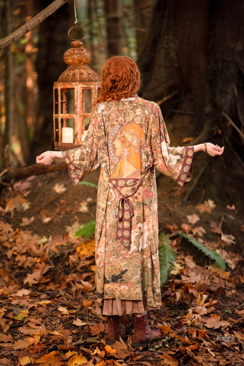 Bamboo Kimono Duster - Dreamweaver With Zodiac Signs
