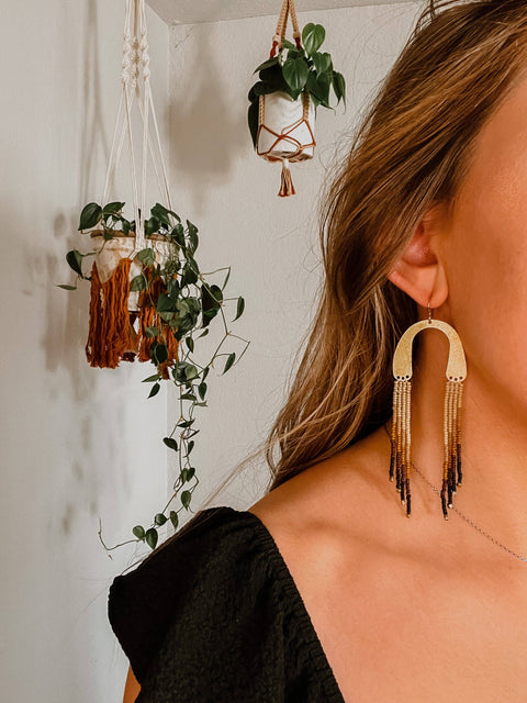 Earrings - Archway Set In Brown