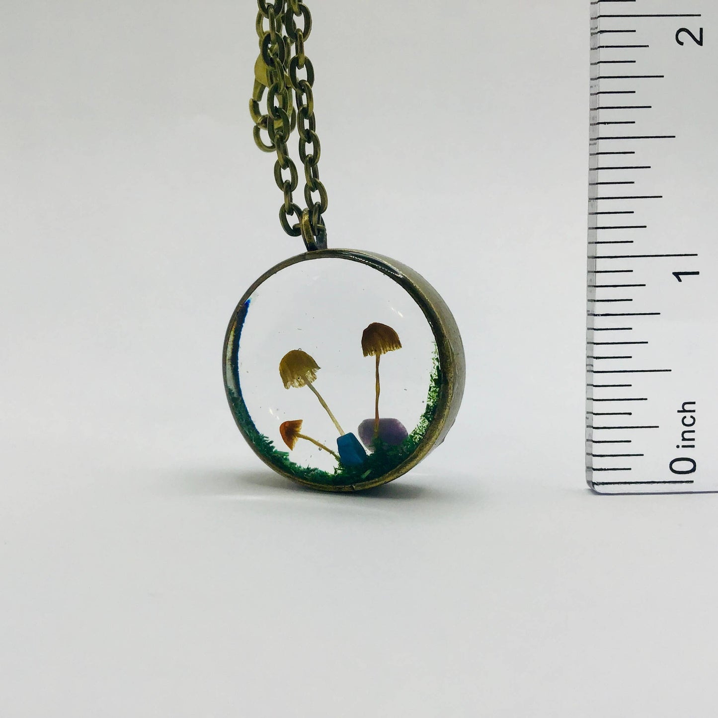 Curiosity Charm Necklace - Real Mushroom Bronze # 4181