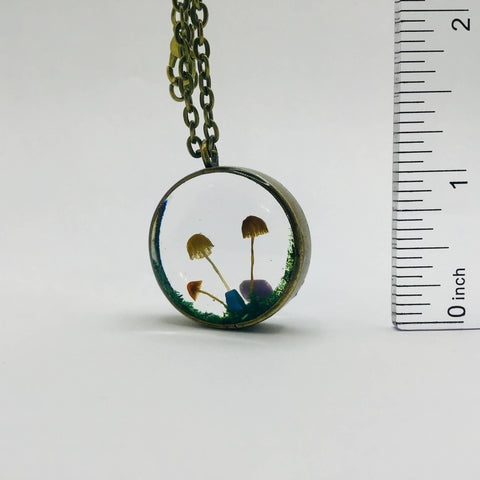 Curiosity Charm Necklace - Real Mushroom Bronze # 4181