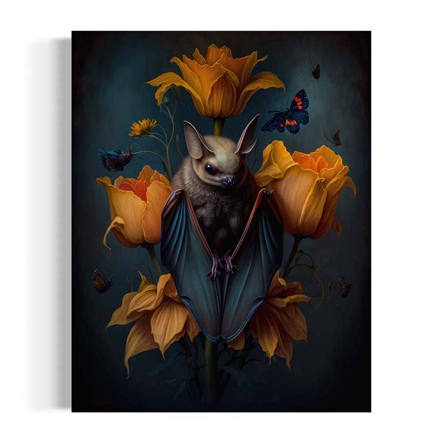 Art Print - Vintage Fruit Bat Still Life