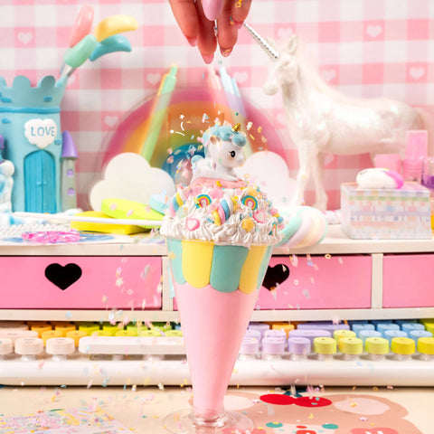 Clay Kit - Play & Display Unicorn Parfait Cafe