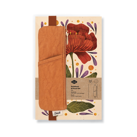 Journal & Pouch Set - Burgundy Bloom