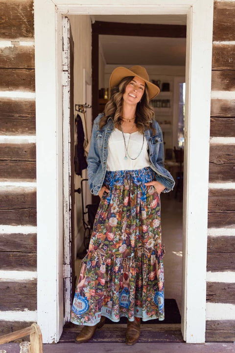 Atelier Skirt - Love Language with Floral Print