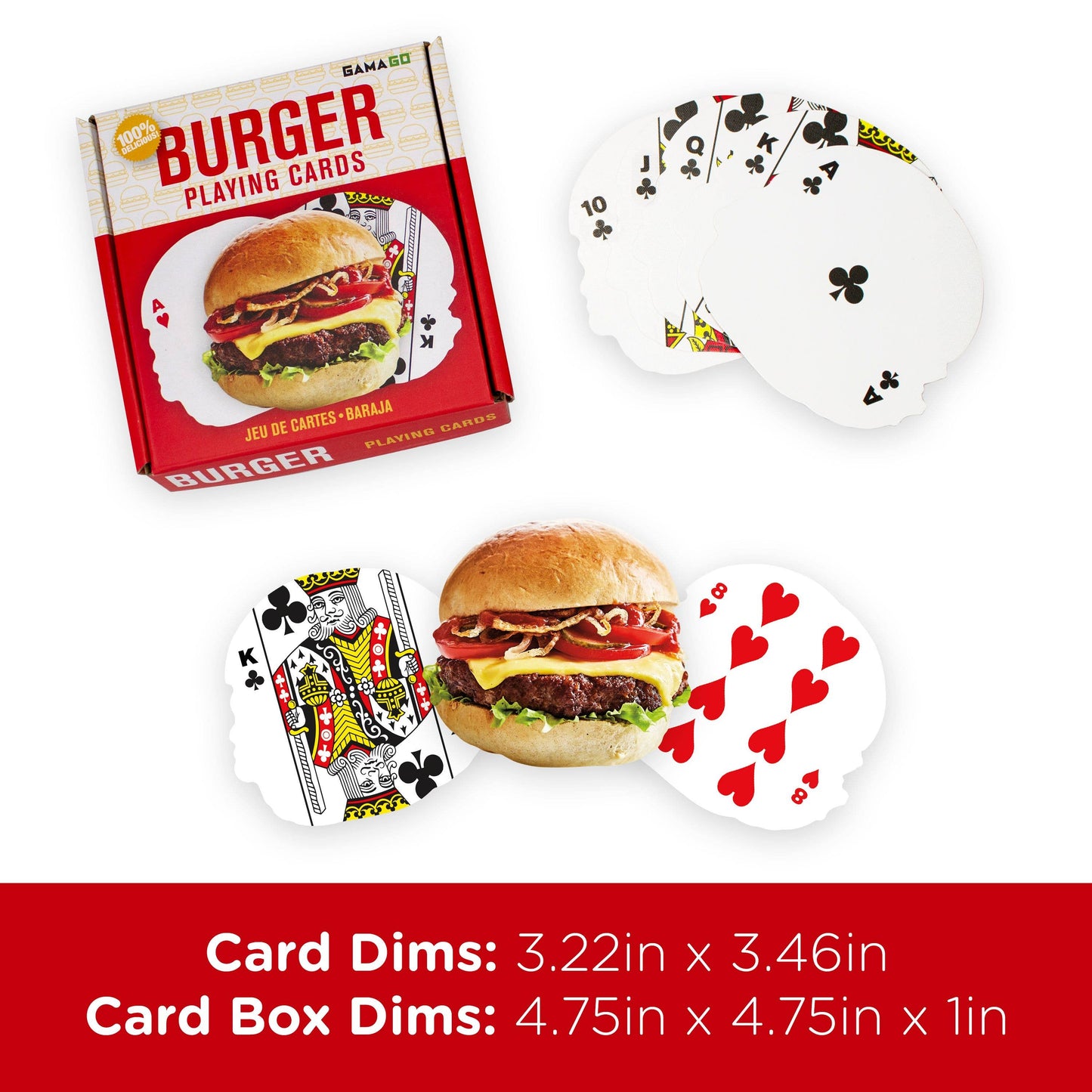 Playing Cards - Hamburger Shaped