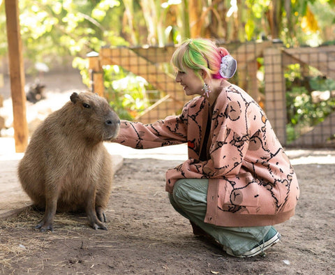 Cardigan - Capybara with Me Cardigan