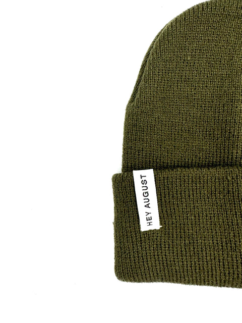 Beanie - Knit Cuff (Pine)