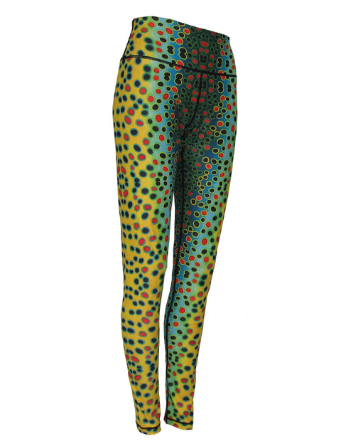 Women's Leggings - Fincognito Brown Trout