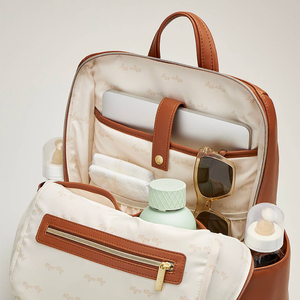 Backpack Diaper Bag - Eras Bag: Cognac