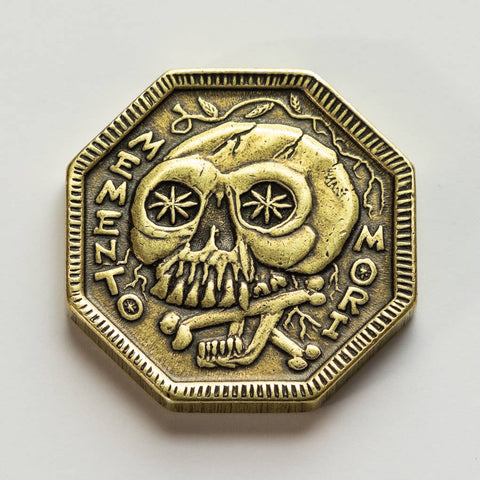 Coin - Memento Mori / Memento Vivere Reminder (Solid Brass)