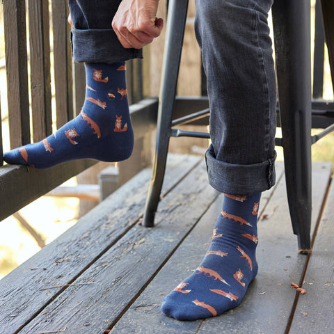 Socks that Protect Foxes- Navy