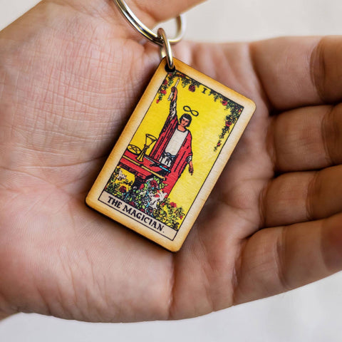 Keychain - Tarot: The Magician Wooden