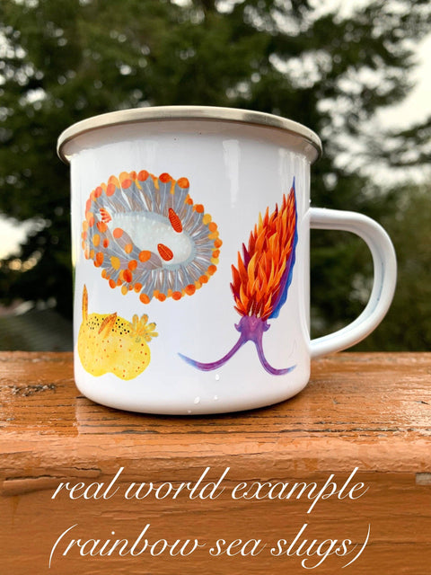 Camping Mug (Metal) - Nudibranch 12 oz