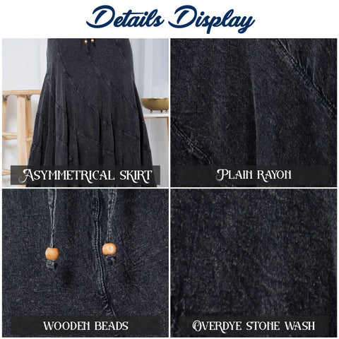 Asymmetrical Mid-Length Skirt - Boho Flair Oats