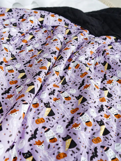 Quilt (Twin) - Spooky Cute Purple