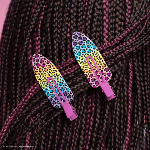 XL Creaseless Clips - Lisa Frank x Kitsch Rainbow Leopard