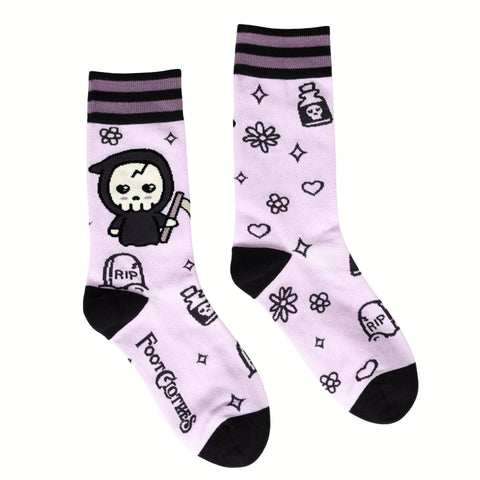 Crew Socks - Pastel Goth Grim Reaper