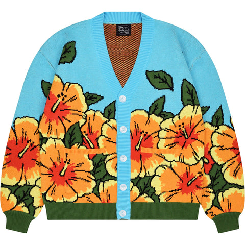 Cardigan - Orange Hibiscus