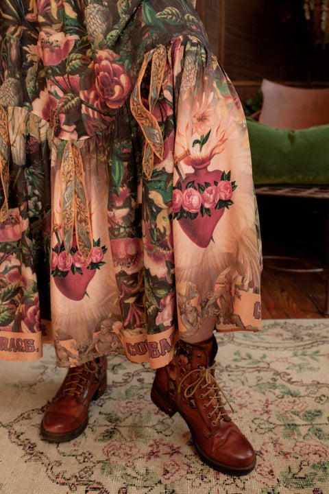 Atelier Skirt - Courage Dear Heart with Floral Print