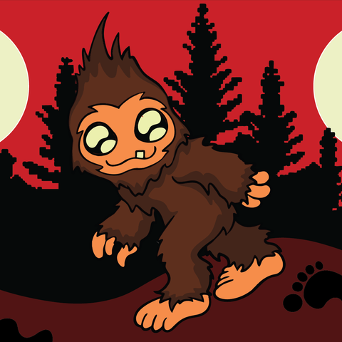 Crew Socks - Cute Bigfoot Crew Socks