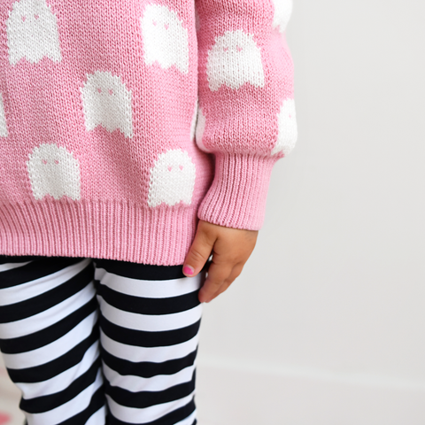 Last One - Size 12/18M: Sweater (Kids) - Pink Ghosts