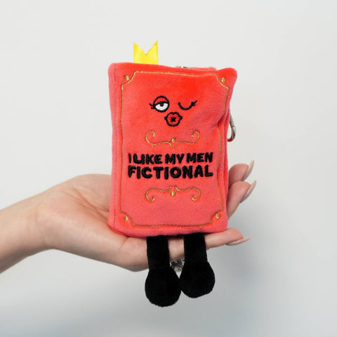 Keychain - "I Like My Men Fictional" Book Plush
